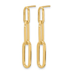Leslie's 14k Polished Paperclip Link Post Dangle Earrings - Product Photo