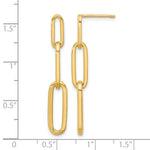 Leslie's 14k Polished Paperclip Link Post Dangle Earrings - Product Photo