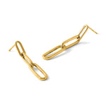 Leslie's 14k Polished Paperclip Link Post Dangle Earrings - Product Photo