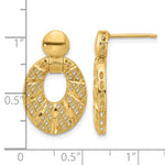 Leslie's 14k Polished D/C Oval Post Dangle Earrings - Product Photo