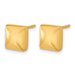 Leslie's 14K Polished Hollow Puffed Square Post Earrings - Product Photo