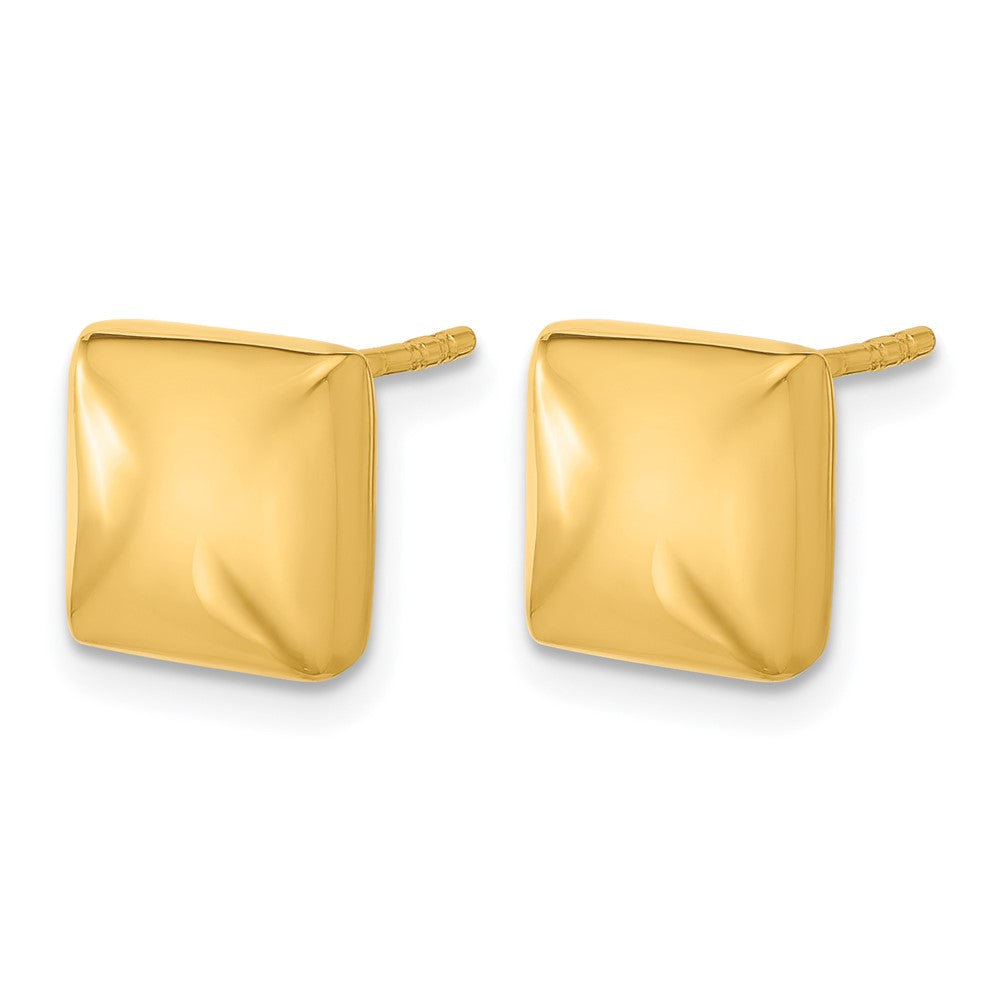 Leslie's 14K Polished Hollow Puffed Square Post Earrings - Product Photo