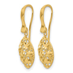 Leslie's 14k Polished D/C Shepherd Hook Dangle Earrings - Product Photo