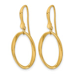 Leslie's 14k Polished Oval Shepherd Hook Dangle Earrings - Product Photo