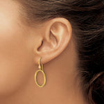 Leslie's 14k Polished Oval Shepherd Hook Dangle Earrings - Product Photo