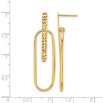 Leslie's 14K Polished and Diamond-cut Oval Dangle Post Earrings - Product Photo