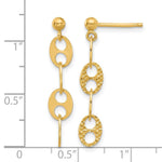 Leslie's 14K Polished and Textured Fancy Link Dangle Earrings - Product Photo