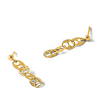 Leslie's 14K Polished and Textured Fancy Link Dangle Earrings - Product Photo