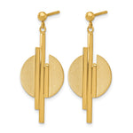 Leslie's 14K Polished and Brushed Dangle Post Earrings - Product Photo