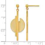 Leslie's 14K Polished and Brushed Dangle Post Earrings - Product Photo