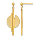 Leslie's 14K Polished and Brushed Dangle Post Earrings - Product Photo