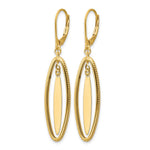 Leslie's 14K Polished and Textured Dangle Leverback Earrings - Product Photo
