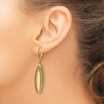 Leslie's 14K Polished and Textured Dangle Leverback Earrings - Product Photo