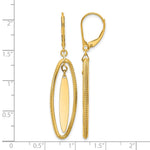 Leslie's 14K Polished and Textured Dangle Leverback Earrings - Product Photo