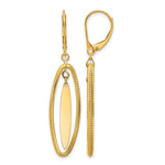 Leslie's 14K Polished and Textured Dangle Leverback Earrings - Product Photo