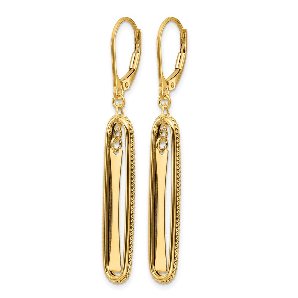 Leslie's 14K Polished Dangle Leverback Earrings - Product Photo