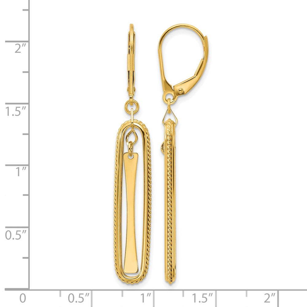 Leslie's 14K Polished Dangle Leverback Earrings - Product Photo
