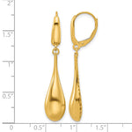 Leslie's 14K Polished Teardrop Dangle Leverback Earrings - Product Photo