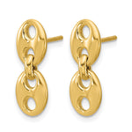 Leslie's 14K Polished Hollow Dangle post Earrings - Product Photo