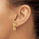 Leslie's 14K Polished Hollow Dangle post Earrings - Product Photo