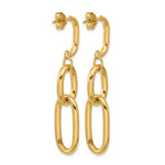 Leslie's 14K Polished Oval Link Dangle Post Earrings - Product Photo
