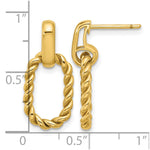 Leslie's 14K Polished and Twisted Oval Link Dangle Post Earrings - Product Photo
