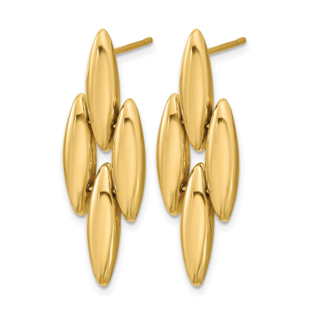 Leslie's 14K Polished Fancy Dangle Post Earrings - Product Photo