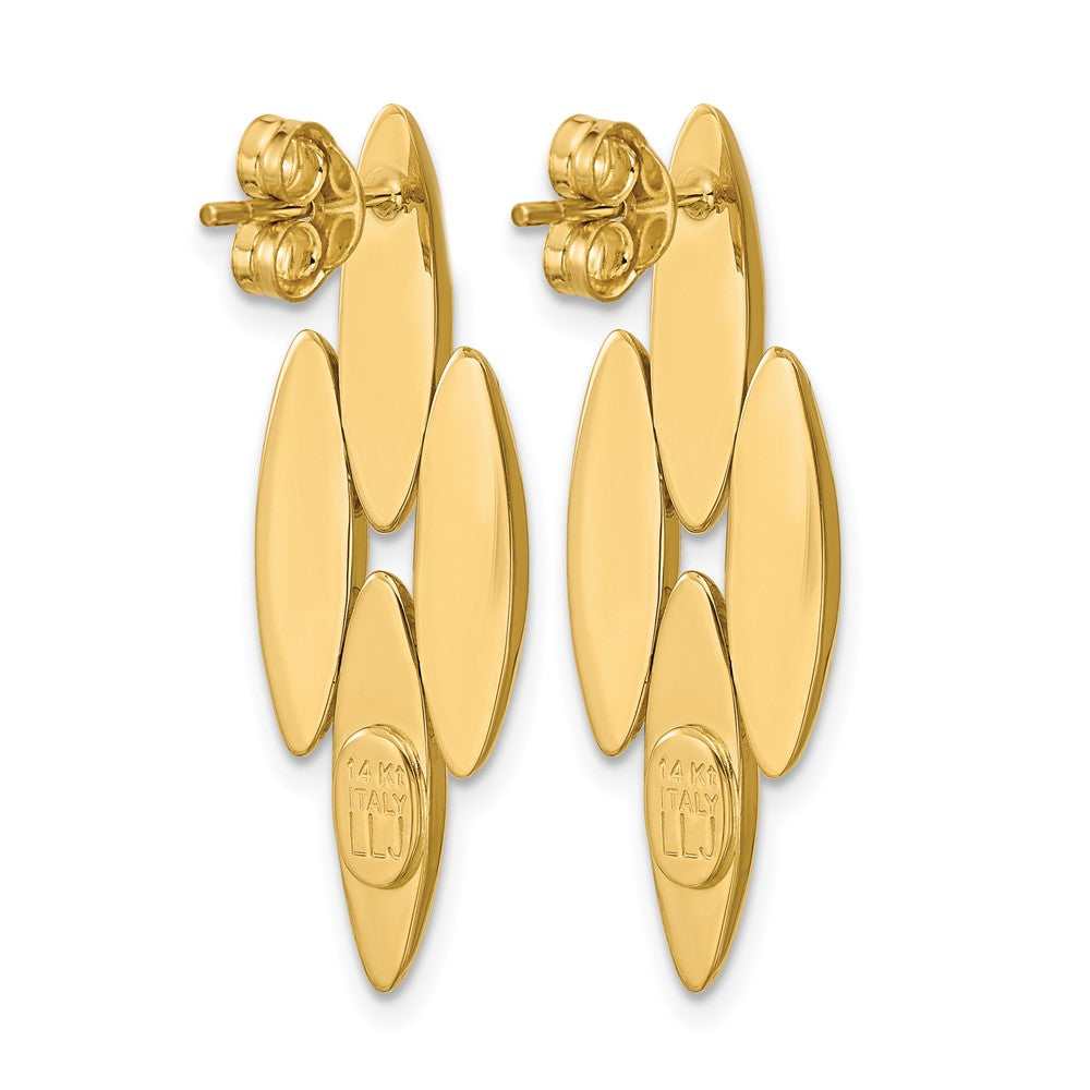Leslie's 14K Polished Fancy Dangle Post Earrings - Product Photo