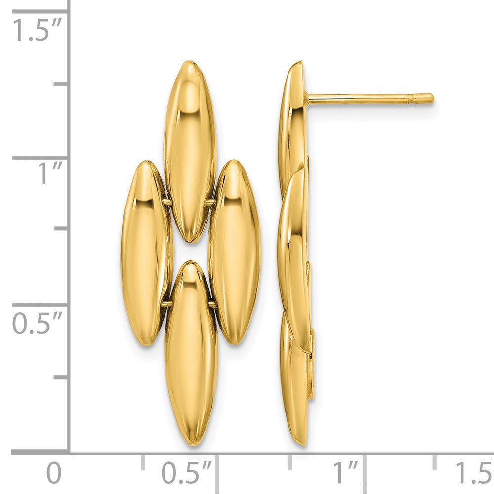 Leslie's 14K Polished Fancy Dangle Post Earrings - Product Photo