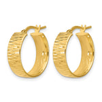 Leslie's 14K Polished and Diamond-cut Round Hoop Earrings - Product Photo