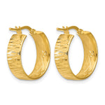 Leslie's 14K Polished and Diamond-cut Round Hoop Earrings - Product Photo