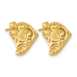 Leslie's 14K w/Black Enamel Polished Fancy Post Earrings - Product Photo