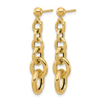 Leslie's 14K Polished Fancy Circle Link Dangle Post Earrings - Product Photo