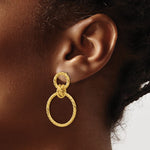 Leslie's 14K Polished and Twisted Circles Dangle Post Earrings - Product Photo