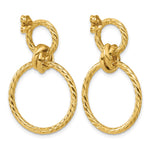 Leslie's 14K Polished and Twisted Circles Dangle Post Earrings - Product Photo
