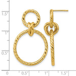 Leslie's 14K Polished and Twisted Circles Dangle Post Earrings - Product Photo