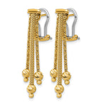 Leslie's 14K Polish/Texture/Dia-cut Fancy Dangle Omega Earrings - Product Photo