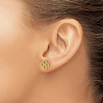 Leslie's 14K Polished 4-Leaf Clover Post Earrings - Product Photo