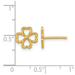 Leslie's 14K Polished 4-Leaf Clover Post Earrings - Product Photo