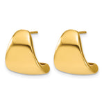 Leslie's 14K Polished Curve Post Earrings - Product Photo