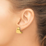 Leslie's 14K Polished Curve Post Earrings - Product Photo