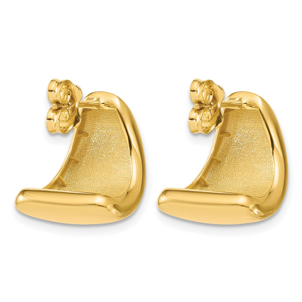 Leslie's 14K Polished Curve Post Earrings - Product Photo