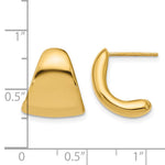Leslie's 14K Polished Curve Post Earrings - Product Photo