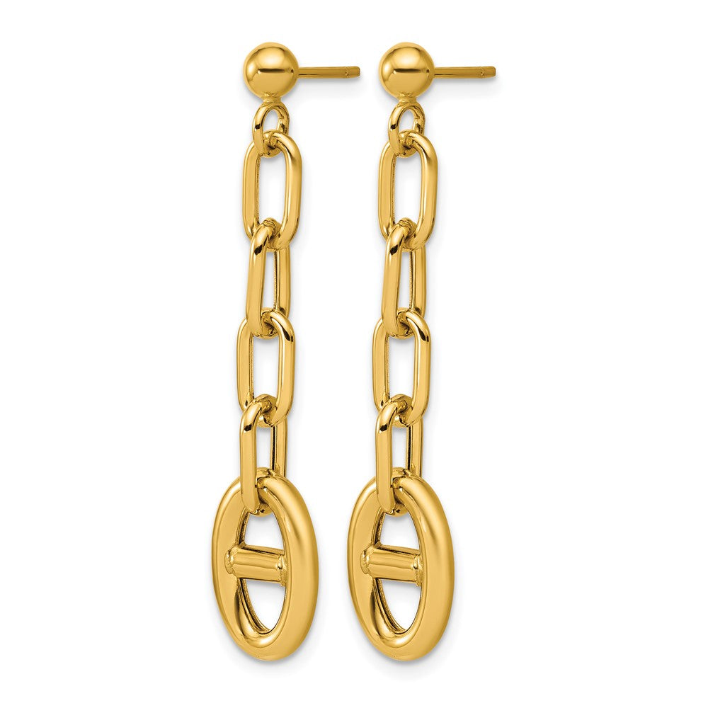 Leslie's 14K Polished Anchor Link Post Dangle Earrings - Product Photo