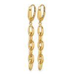 Leslie's 14K Polished Fancy Oval Link Leverback Dangle Earrings - Product Photo