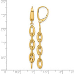 Leslie's 14K Polished Fancy Oval Link Leverback Dangle Earrings - Product Photo