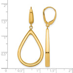 Leslie's 14K Polished Open Teardrop Leverback Dangle Earrings - Product Photo