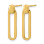 Leslie's 14K Polished Link Dangle Post Earrings - Product Photo