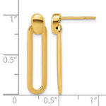 Leslie's 14K Polished Link Dangle Post Earrings - Product Photo