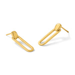 Leslie's 14K Polished Link Dangle Post Earrings - Product Photo
